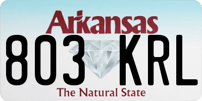 AR license plate 803KRL