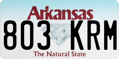 AR license plate 803KRM