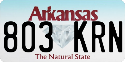 AR license plate 803KRN