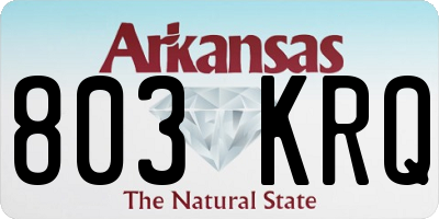 AR license plate 803KRQ