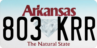 AR license plate 803KRR