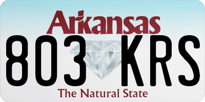 AR license plate 803KRS