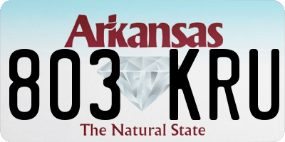AR license plate 803KRU