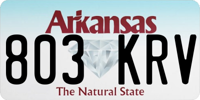 AR license plate 803KRV