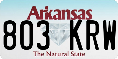 AR license plate 803KRW