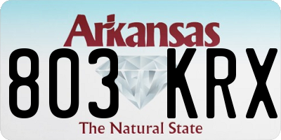 AR license plate 803KRX