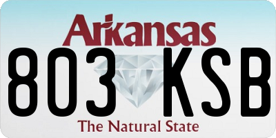 AR license plate 803KSB