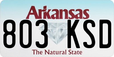 AR license plate 803KSD
