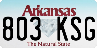 AR license plate 803KSG