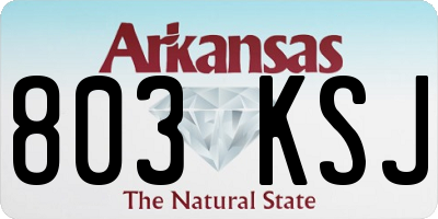 AR license plate 803KSJ