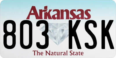 AR license plate 803KSK
