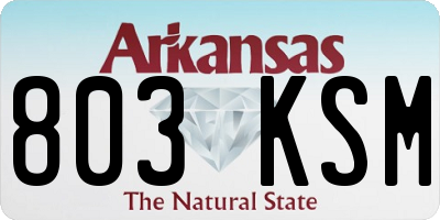 AR license plate 803KSM