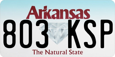 AR license plate 803KSP