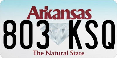 AR license plate 803KSQ