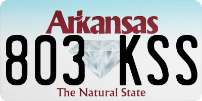 AR license plate 803KSS
