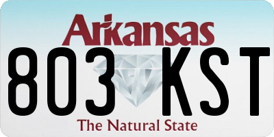 AR license plate 803KST