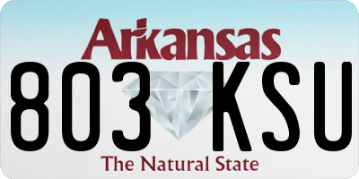 AR license plate 803KSU