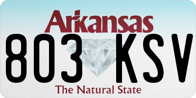 AR license plate 803KSV