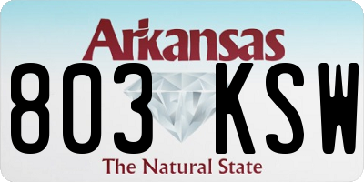 AR license plate 803KSW
