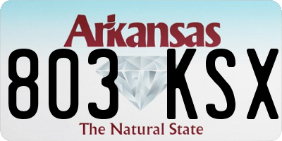 AR license plate 803KSX