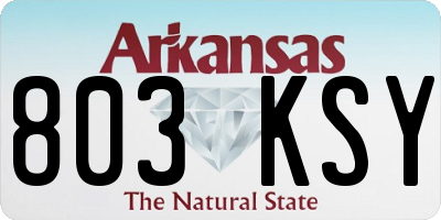 AR license plate 803KSY