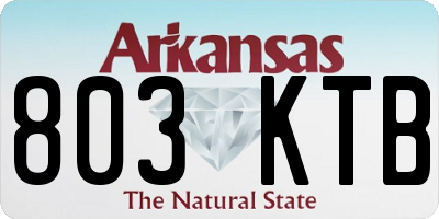 AR license plate 803KTB