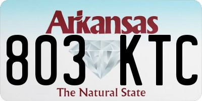 AR license plate 803KTC