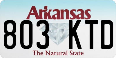 AR license plate 803KTD