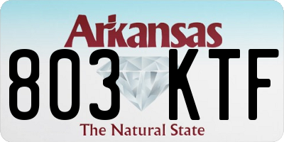 AR license plate 803KTF