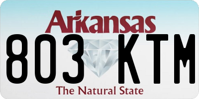 AR license plate 803KTM