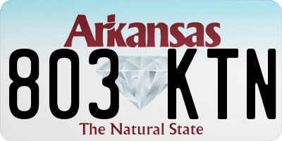 AR license plate 803KTN
