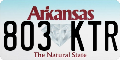 AR license plate 803KTR