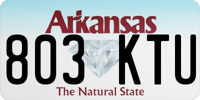 AR license plate 803KTU