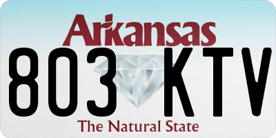 AR license plate 803KTV