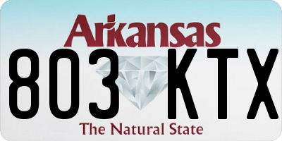 AR license plate 803KTX