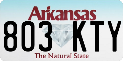 AR license plate 803KTY