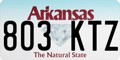 AR license plate 803KTZ