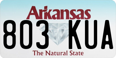 AR license plate 803KUA