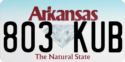 AR license plate 803KUB