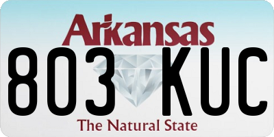 AR license plate 803KUC