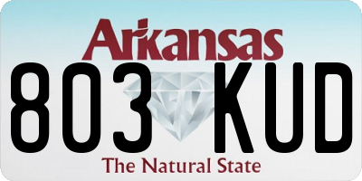 AR license plate 803KUD