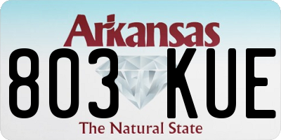 AR license plate 803KUE