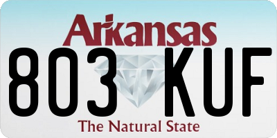 AR license plate 803KUF