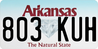 AR license plate 803KUH
