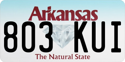 AR license plate 803KUI