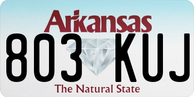 AR license plate 803KUJ