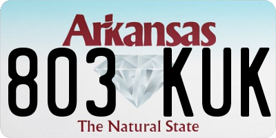 AR license plate 803KUK