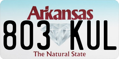 AR license plate 803KUL