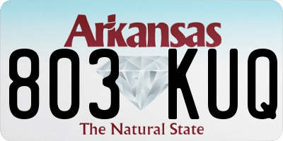 AR license plate 803KUQ
