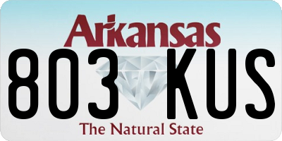 AR license plate 803KUS
